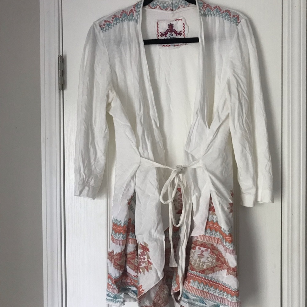 Johnny Was Embroidered Cardigan